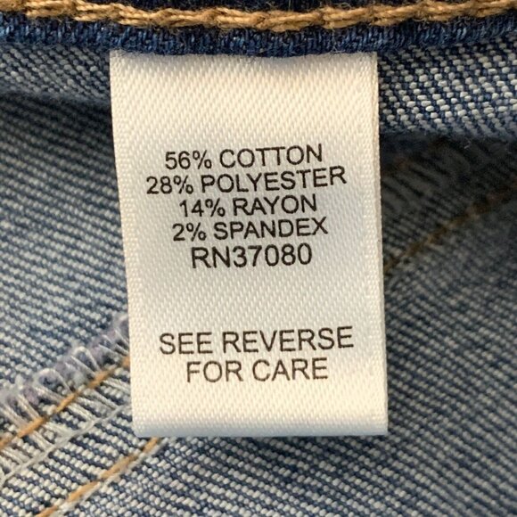 Cato High Rise Button Fly Skinny Jeans Women’s 2 Cropped Ripped Denim Blue - Picture 4 of 6